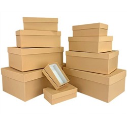 Набор подарочных коробок 10 в 1 прямоугольник 32.5*20*12.5 см Карамель 538300