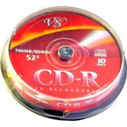 CD-R 700Mb VS 80 минут 52x 10шт туба VS {Китай}