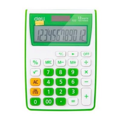 Калькулятор 12 разрядов E1122/GRN 86х28,5х119 мм зеленый (1189196) Deli {Китай}