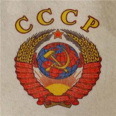 Шапка для бани "СССР" с принтом, белая