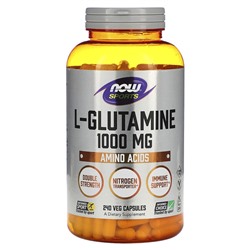 NOW Foods Sports, L-Glutamine, 1,000 mg, 240 Veg Capsules