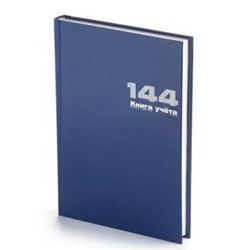 Книга учета 144л клетка бум/винил синий 7-144-667/1 Альт {Россия}