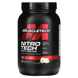 Muscletech Nitro Tech, Whey Protein, Vanilla Cream, 2.21 lbs (1 kg)