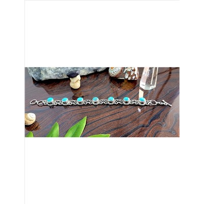 Серебряный браслет с Бирюзой, 35.32 г; Silver bracelet with Turquoise, 35.32 g