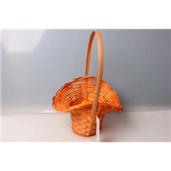 Корзина плетеная Шляпа (бамбук) d=21/13,h=14/29см оранжевая