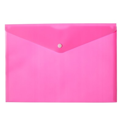 Папка-конверт на кнопке А4, 180 мкм, Calligrata Pastel, глянцевая, полупрозрачная, микс