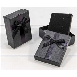 Подарочная коробка ювелирная С бантиком 7*9*3 см Черный 445059