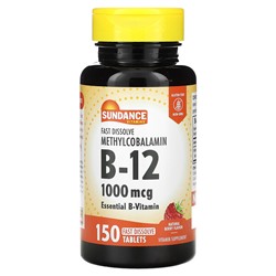 Sundance Vitamin B-12, Natural Berry, 1,000 mcg, 150 Fast Dissolve Tablets