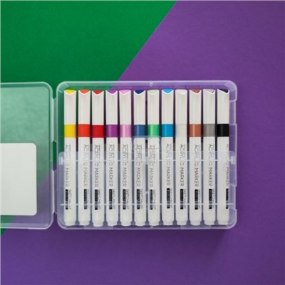 Набор акриловых маркеров 12 цветов SKETCH&ART, 1,0-3,0 мм