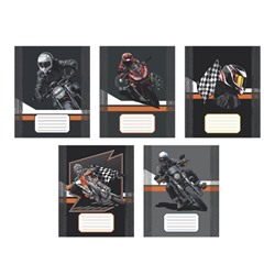 Тетрадь 18 листов в клетку Calligrata "Racing", обложка мелованная бумага, ВД-лак, блок офсет, белизна 95%, МИКС