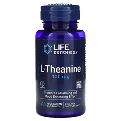 Life Extension L-Theanine, 100 mg, 60 Vegetarian Capsules