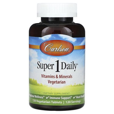 Carlson Super 1 Daily, 120 Vegetarian Tablets