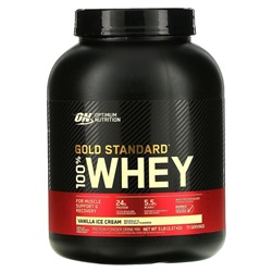Optimum Nutrition Gold Standard 100% Whey, Vanilla Ice Cream, 5 lb (2.27 kg)