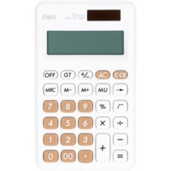 Калькулятор 12 разрядов EM120WHITE 178х110х26,5 мм белый, карманный (1740394) Deli {Китай}