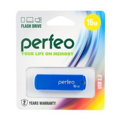 USB-флеш-накопитель PERFEO 16GB C05 Blue Perfeo {Тайвань}