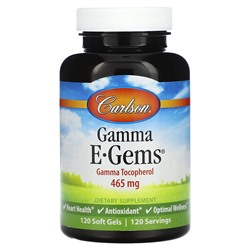 Carlson Gamma E-Gems, 465 mg, 120 Soft Gels