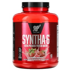 BSN Syntha-6, Ultra Premium Protein Matrix, Strawberry Milkshake, 5 lbs (2.27 kg)