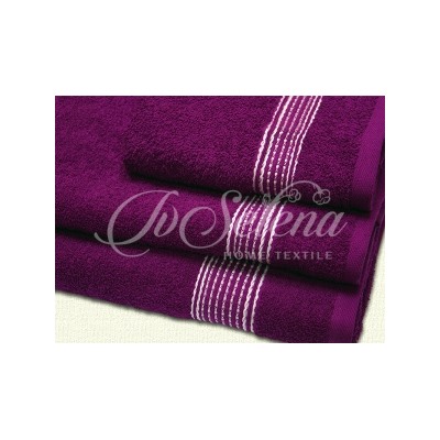 Набор махровых полотенец 3 шт фиолетовый