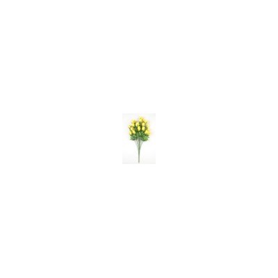 Искусственные цветы, Ветка в букете бутон роз 24 головы (1010237)