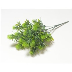 Искусственные цветы, Ветка в букете зелени с хмелем 5 веток (1010237) зеленый