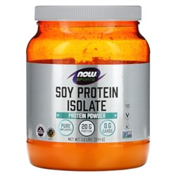 NOW Foods Sports, Soy Protein Isolate, Pure Unflavored, 1.2 lbs (544 g)