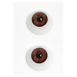 Глазки для игрушек 20 мм объемные круглые (10 шт) Карие 171987