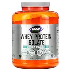NOW Foods Sports, Whey Protein Isolate, Unflavored, 5 lbs (2,268 g)