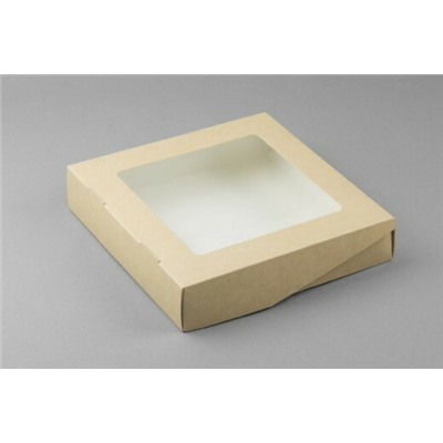 Коробка самосборная 20*20*4 см Крафт с окном Цена за 1 коробку 516811