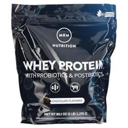 MRM Whey Protein with Probiotics & Postbiotics, Chocolate, 5 lb (2,270 g)