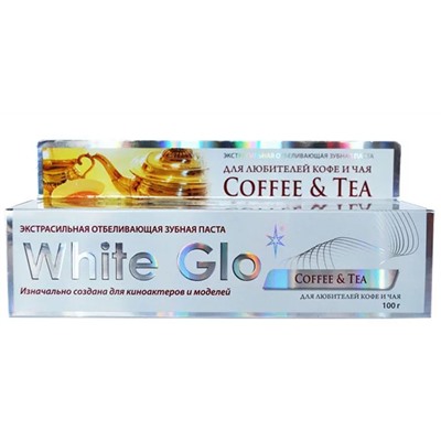 White Glo Зубная паста отбеливающая. для любителей кофе и чая. 100 г