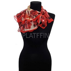Женсий шейный платок шифоновый (65*65 см) закрутка 770
