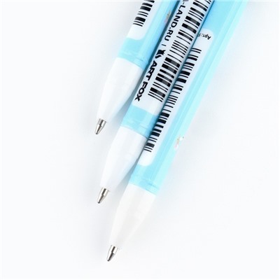 Ручка шариковая синяя паста 0.5 мм с колпачком «Далматинцы» пластик
