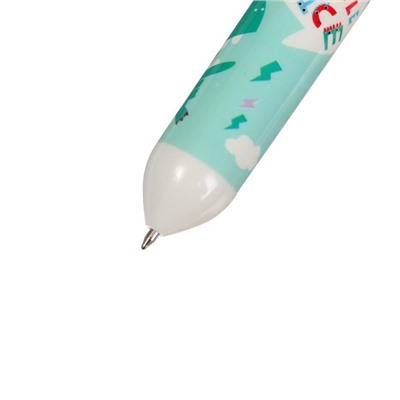 Ручка шариковая автоматическая 10-ти цветная, стержень 0,7 мм "Дракон", МИКС