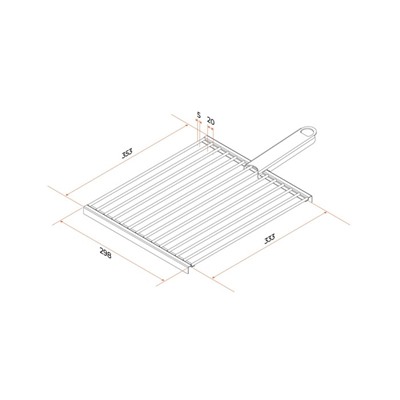 Решетка для барбекю РБ 101, 29,8 х 35,3 х 1,7 см