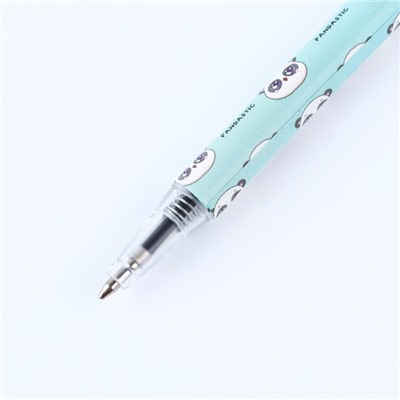 Ручка шариковая синяя паста мини автоматическая «Пандастик»