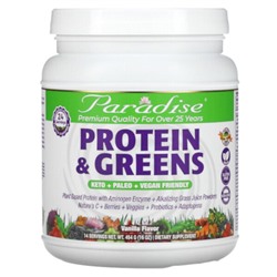 Paradise Herbs Protein & Greens, Vanilla, 16 oz (454 g)