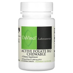 DaVinci Active Folate B12 Chewable, 60 Chewable Tablets