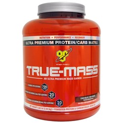 BSN True-Mass, Ultra Premium Protein/Carb Matrix, Chocolate Milkshake, 5.82 lbs (2.64 kg)