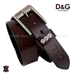 Ремень джинсовый Dolce & Gabbana #DG01 dark brown