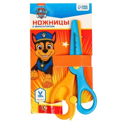 Ножницы детские 13 см, пластиковые двухцветные ручки, Paw Patrol, МИКС