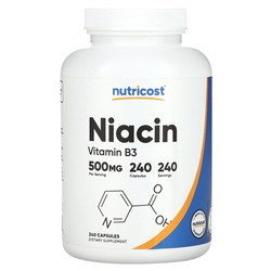 Nutricost Niacin, 500 mg , 240 Capsules