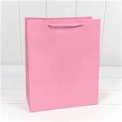 Подарочный пакет люкс бумажный 26*32*13 см Фактура розовый 443341