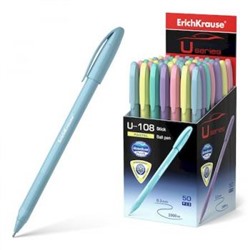 Ручка шариковая U-108 Pastel Stick Ultra Glide Technology синяя 1.0мм 58110 Erich Krause {Индия}