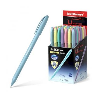 Ручка шариковая U-108 Pastel Stick Ultra Glide Technology синяя 1.0мм 58110 Erich Krause {Индия}