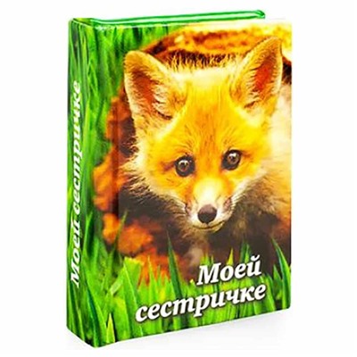 Мини-книжка магнит томик 25 "Моей сестричке" 5х6см SH 555034