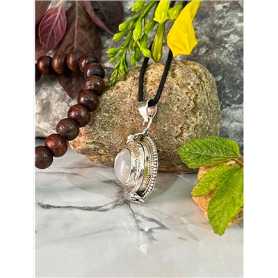 Серебряный кулон с кавачей из Лунного Камня, 7.84 г; Silver pendant with Moonstone kavach, 7.84 g