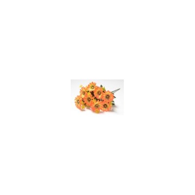 Искусственные цветы, Ветка в букете гербера с серебряной тычинкой 10 голов (1010237) микс