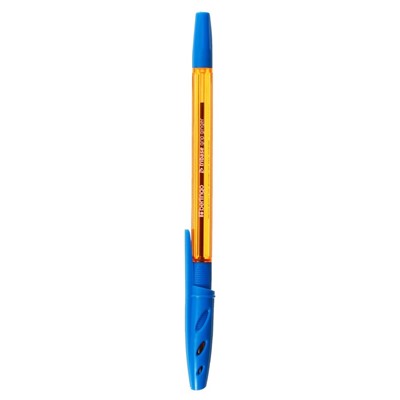 Ручка шариковая Berlingo "Tribase grip ginger", 0,7 мм, грип, светло-синяя