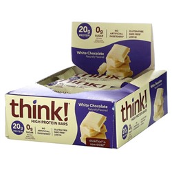 Think! High Protein Bars, White Chocolate, 10 Bars, 2.1 oz (60 g) Each
