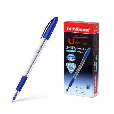 Ручка шариковая U-109 Classic Stick Grip Ultra Glide Technology синяя 1.0мм 53742 Erich Krause {Индия}